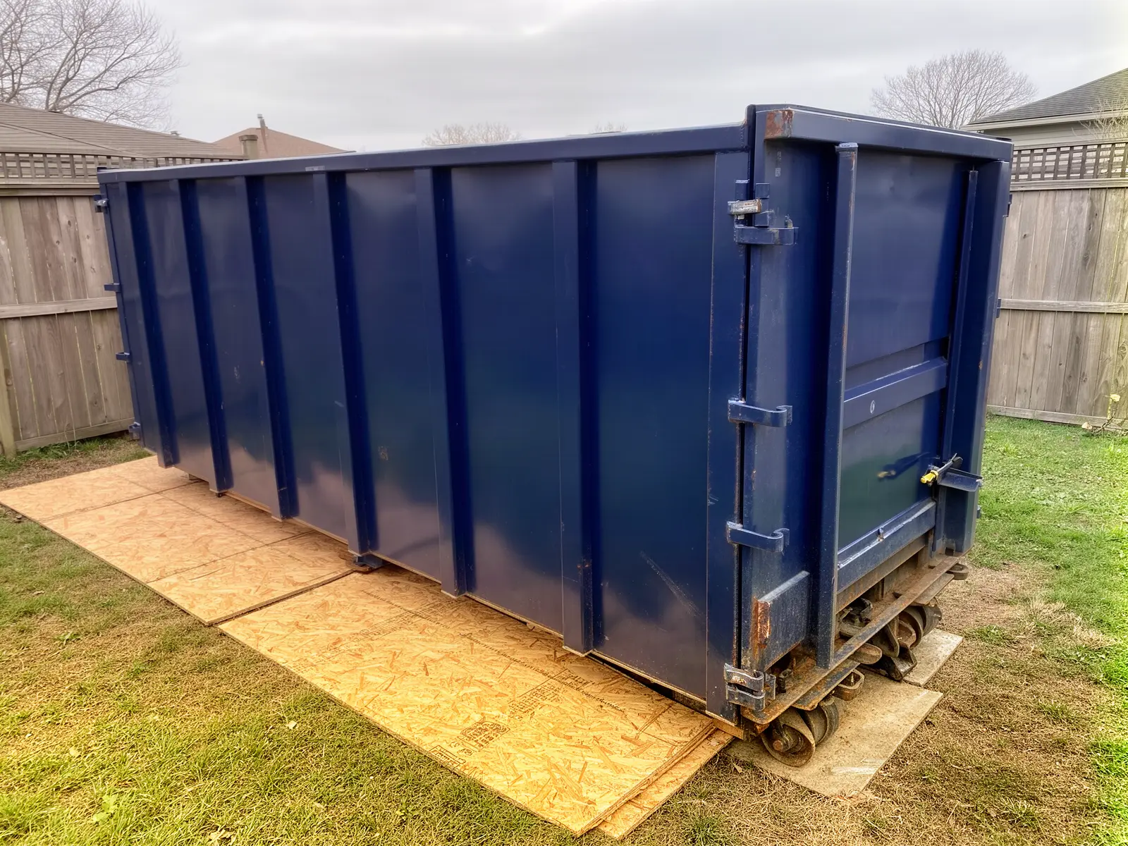 Roll-off dumpster from Julio's Dumpster Rental in Des Moines, IA